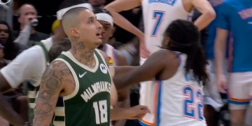 开云-冲突！波蒂斯肘击升级一级恶犯 华莱士报复性推搡没推动吃T！